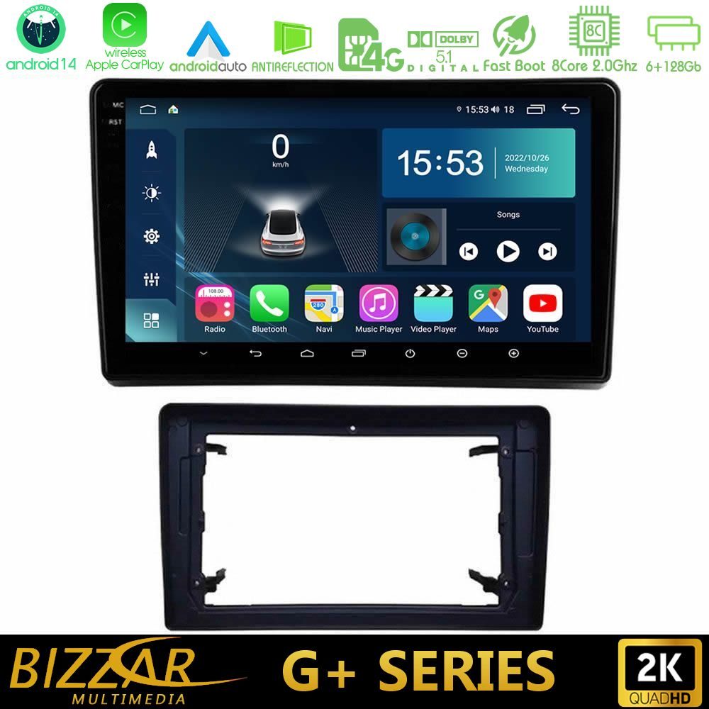 Bizzar G+ Series Chrysler / Dodge / Jeep 8core Android14 6+128GB Navigation Multimedia Tablet 10"
