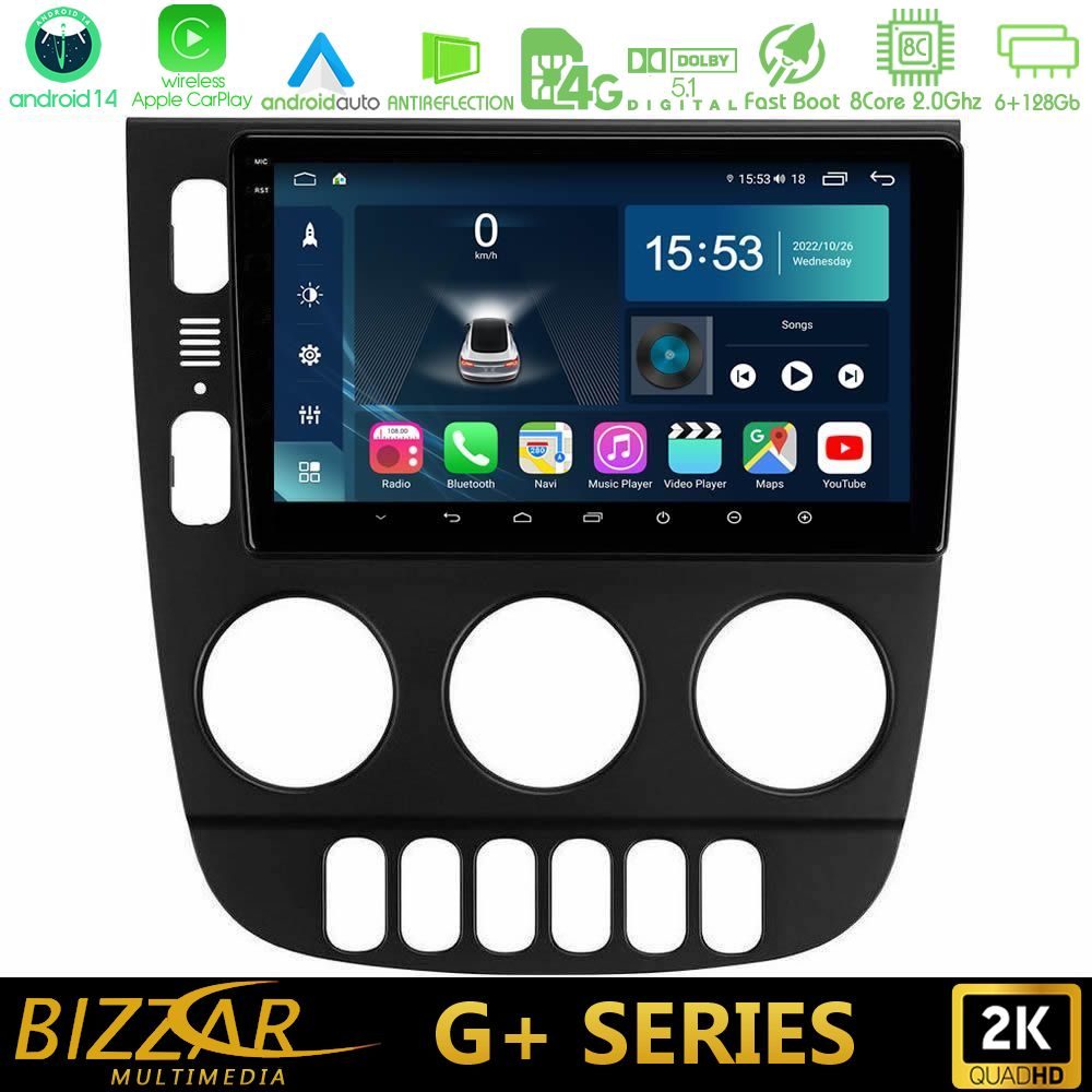 Bizzar G+ Series Mercedes ML Class 1998-2005 8Core Android14 6+128GB Navigation Multimedia Tablet 9"