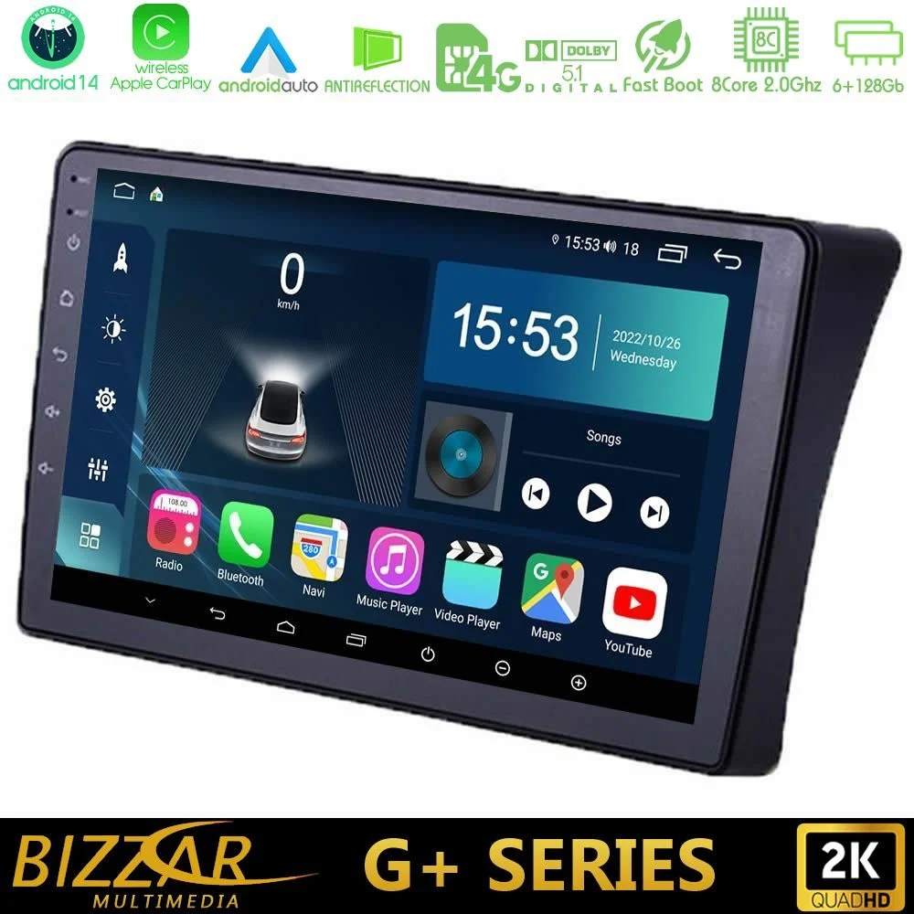 Bizzar G+ Series Nissan Navara/Pathfinder 8core Android14 6+128GB Navigation Multimedia Tablet 9"