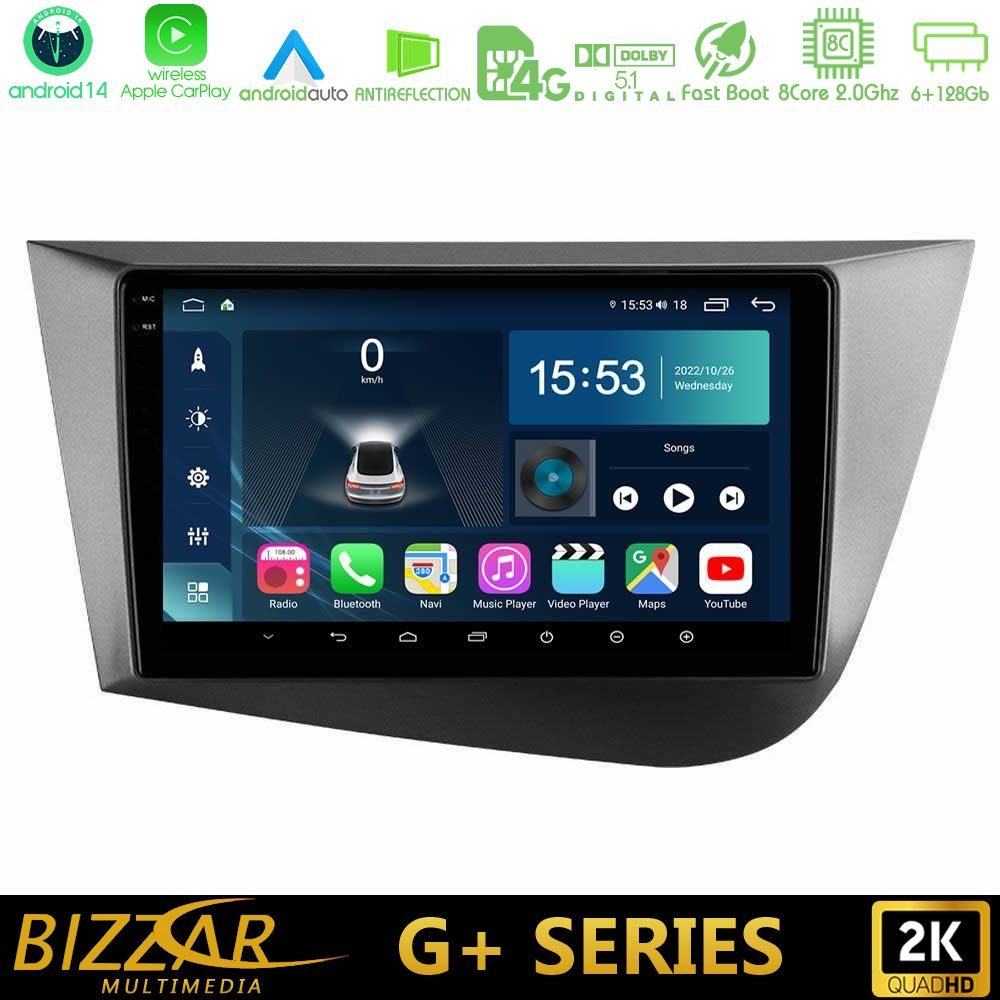 Bizzar G+ Series Seat Leon 8core Android14 6+128GB Navigation Multimedia Tablet 9"