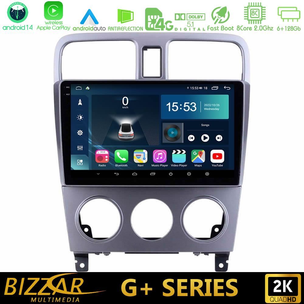 Bizzar G+ Series Subaru Forester 2003-2007 8core Android14 6+128GB Navigation Multimedia Tablet 9"
