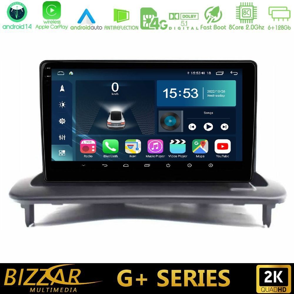 Bizzar G+ Series Volvo S40/C30/C70 8core Android14 6+128GB Navigation Multimedia Tablet 9"