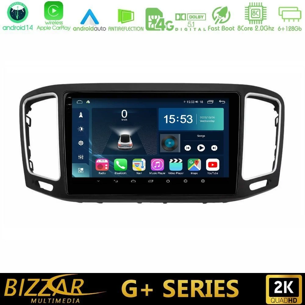 Bizzar G+ Series VW Sharan 2010-2015 8core Android14 6+128GB Navigation Multimedia Tablet 9"