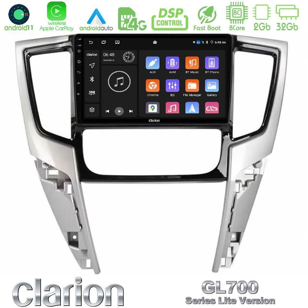 Clarion GL700 Lite Series 8Core Android11 2+32GB Mitsubishi L200 2019-2023 Navigation Multimedia Tablet 9" Με Carplay & Android Auto