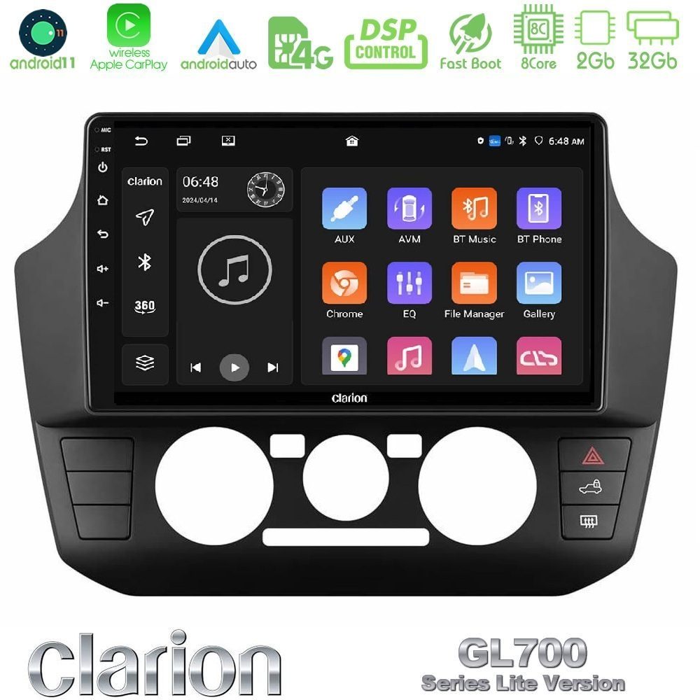 Clarion GL700 Lite Series 8Core Android11 2+32GB VW Up/Skoda Citigo/Seat Mii Navigation Multimedia Tablet 9" Με Carplay & Android Auto