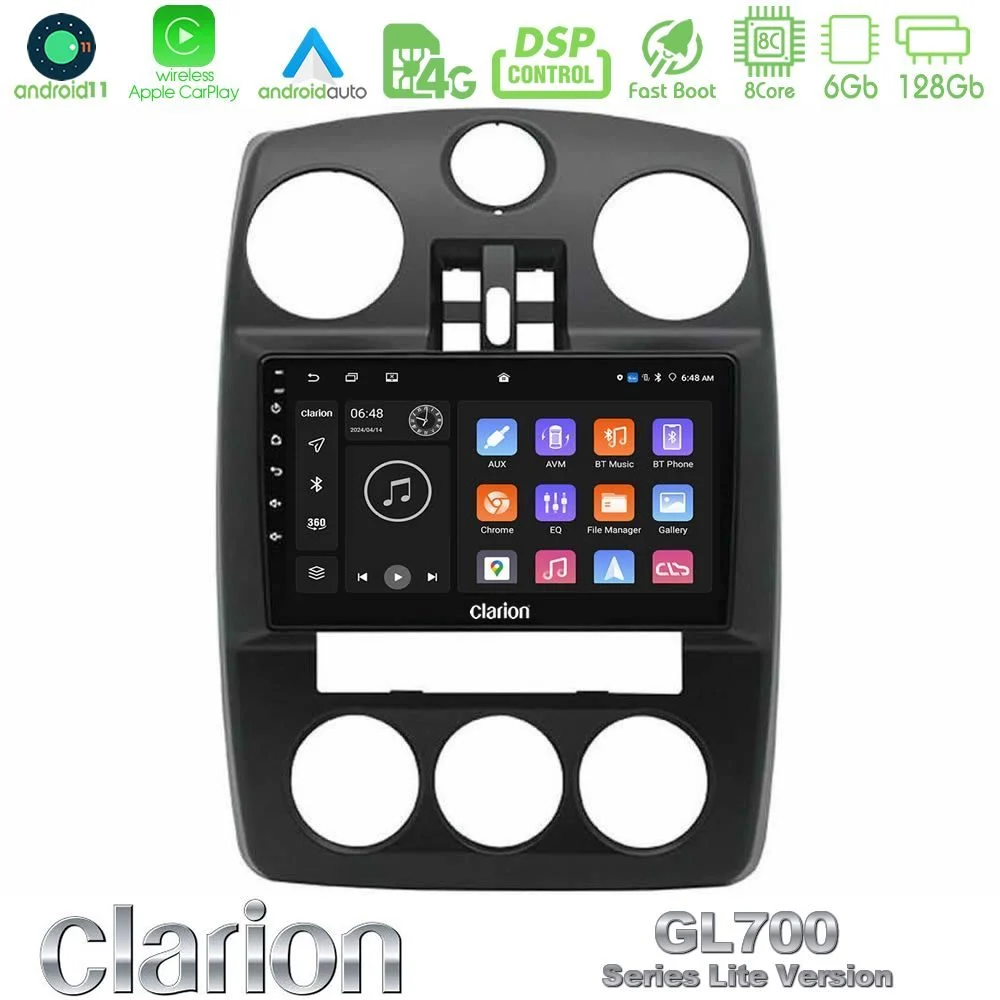Clarion GL700 Lite Series Chrysler PT-Cruiser 2000-2005 8Core Android11 6+128GB Navigation Multimedia Tablet 9" Με Carplay & Android Auto Με Carplay & Android Auto