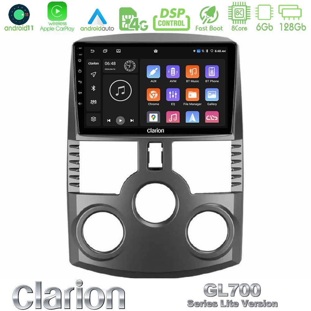 Clarion GL700 Lite Series 8Core Android11 6+128GB Daihatsu Terios Navigation Multimedia Tablet 9" Με Carplay & Android Auto