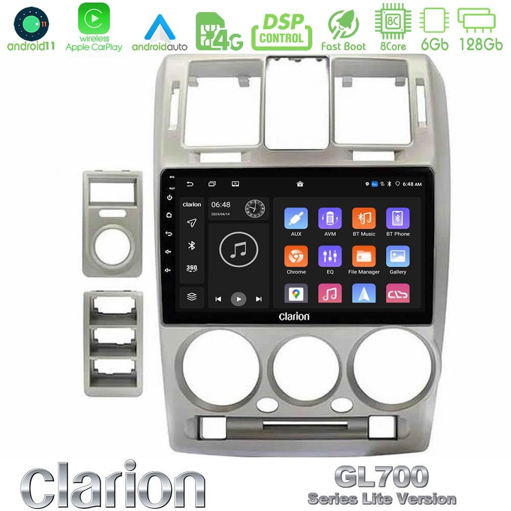 Clarion GL700 Lite Series Hyundai Getz 2002-2009 8Core Android11 6+128GB Navigation Multimedia Tablet 9" Με Carplay & Android Auto Με Carplay & Android Auto