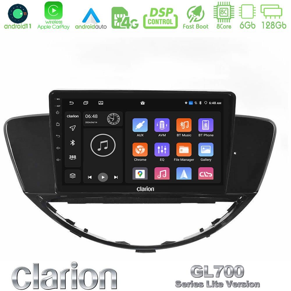 Clarion GL700 Lite Series 8Core Android11 6+128GB Subaru Tribeca 2007-2014 Navigation Multimedia Tablet 9" Με Carplay & Android Auto