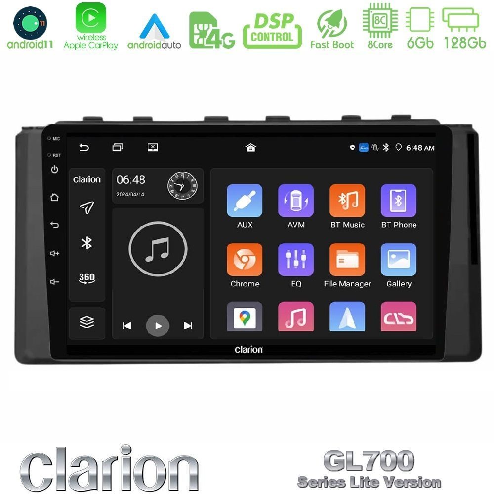Clarion GL700 Lite Series 8Core Android11 6+128GB Subaru BRZ / Toyota GR86 2022-> Navigation Multimedia Tablet 9" Με Carplay & Android Auto