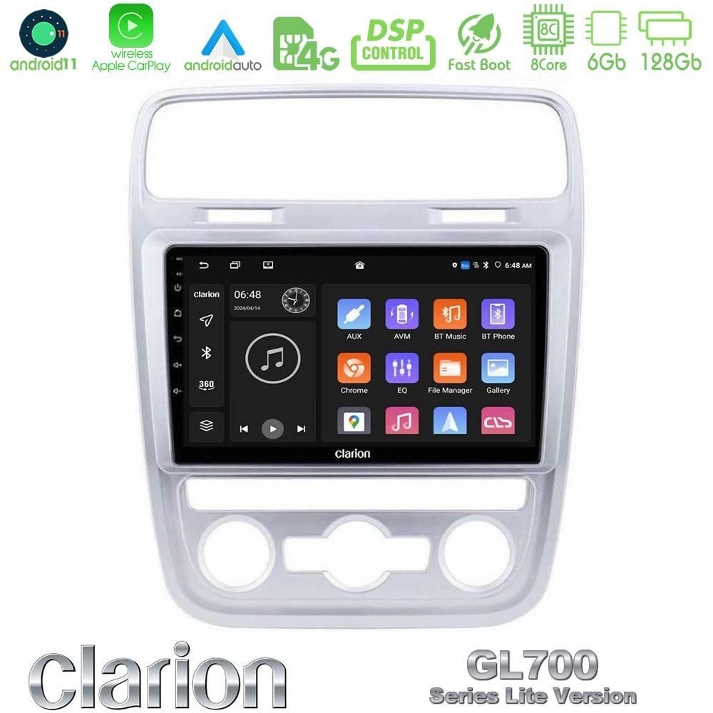 Clarion GL700 Lite Series 8Core Android11 6+128GB VW Scirocco 2014 – 2017 Navigation Multimedia Tablet 9" Με Carplay & Android Auto