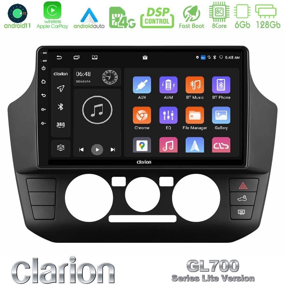 Clarion GL700 Lite Series 8Core Android11 6+128GB VW Up/Skoda Citigo/Seat Mii Navigation Multimedia Tablet 9" Με Carplay & Android Auto