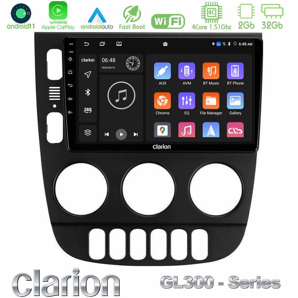 Clarion GL300 Series 4Core Android11 2+32GB Mercedes ML Class 1998-2005 Navigation Multimedia Tablet 9" Με Carplay & Android Auto