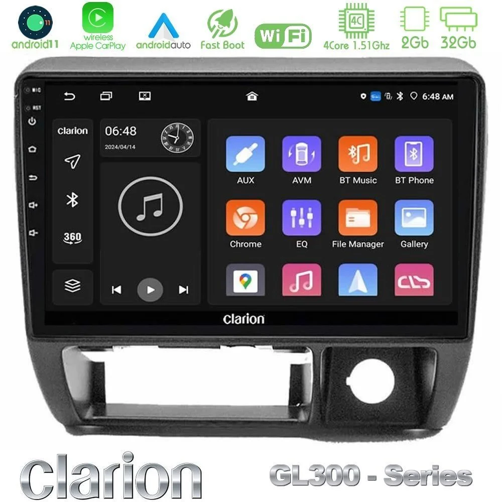 Clarion GL300 Series 4Core Android11 2+32GB Suzuki Jimny 1998-2005 Navigation Multimedia Tablet 9" Με Carplay & Android Auto
