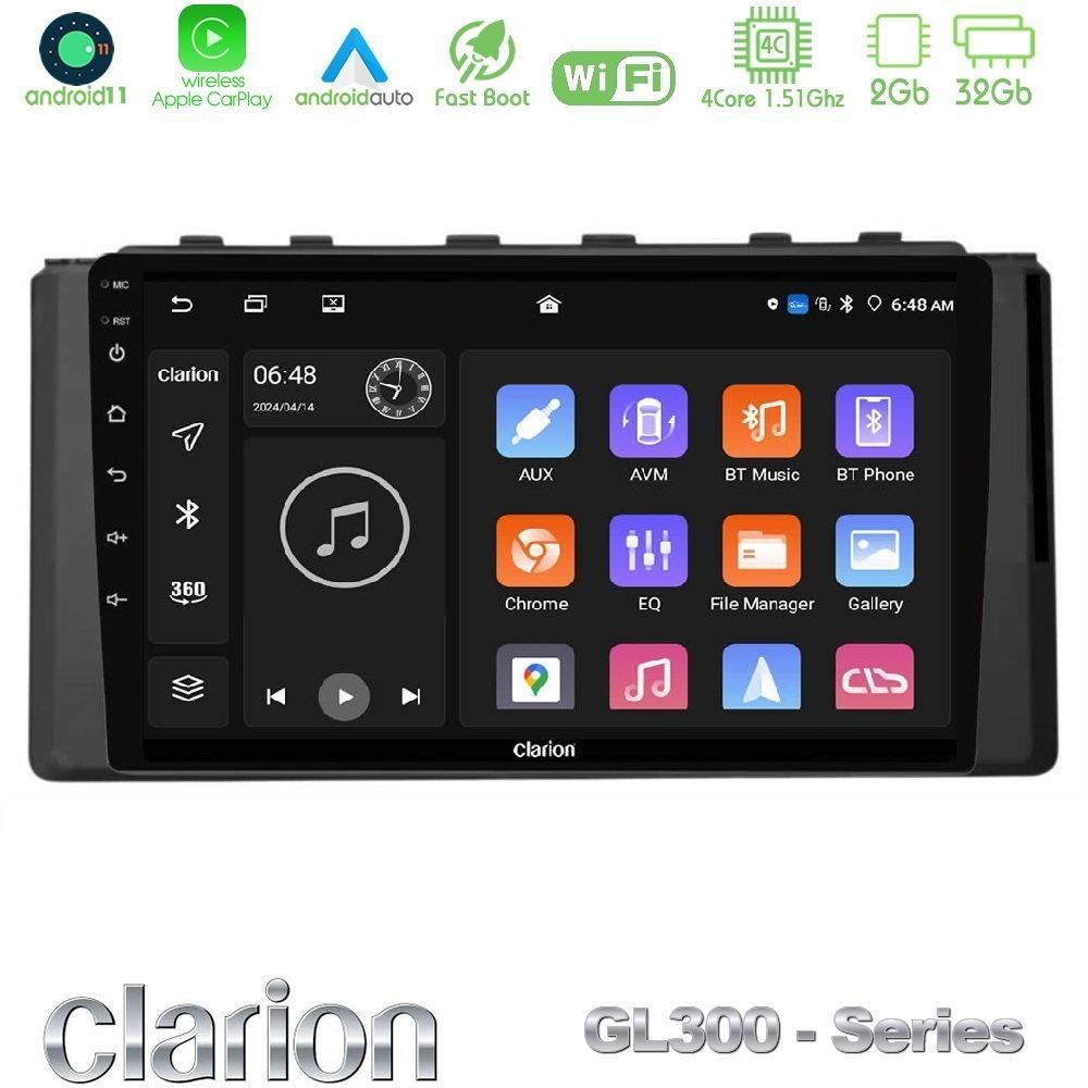 Clarion GL300 Series 4Core Android11 2+32GB Subaru BRZ / Toyota GR86 2022-> Navigation Multimedia Tablet 9" Με Carplay & Android Auto