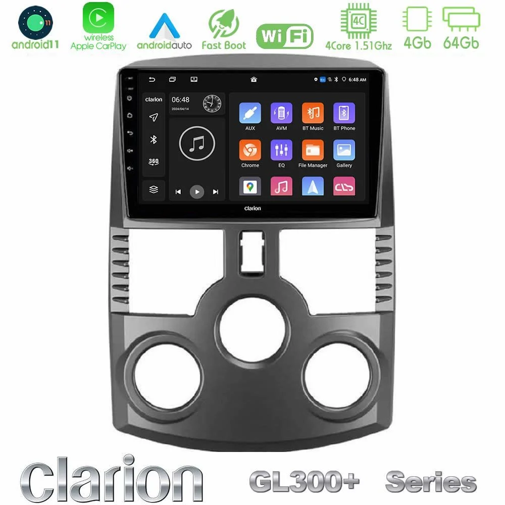 Clarion GL300+ Series 4Core Android11 4+64GB Daihatsu Terios Navigation Multimedia Tablet 9"