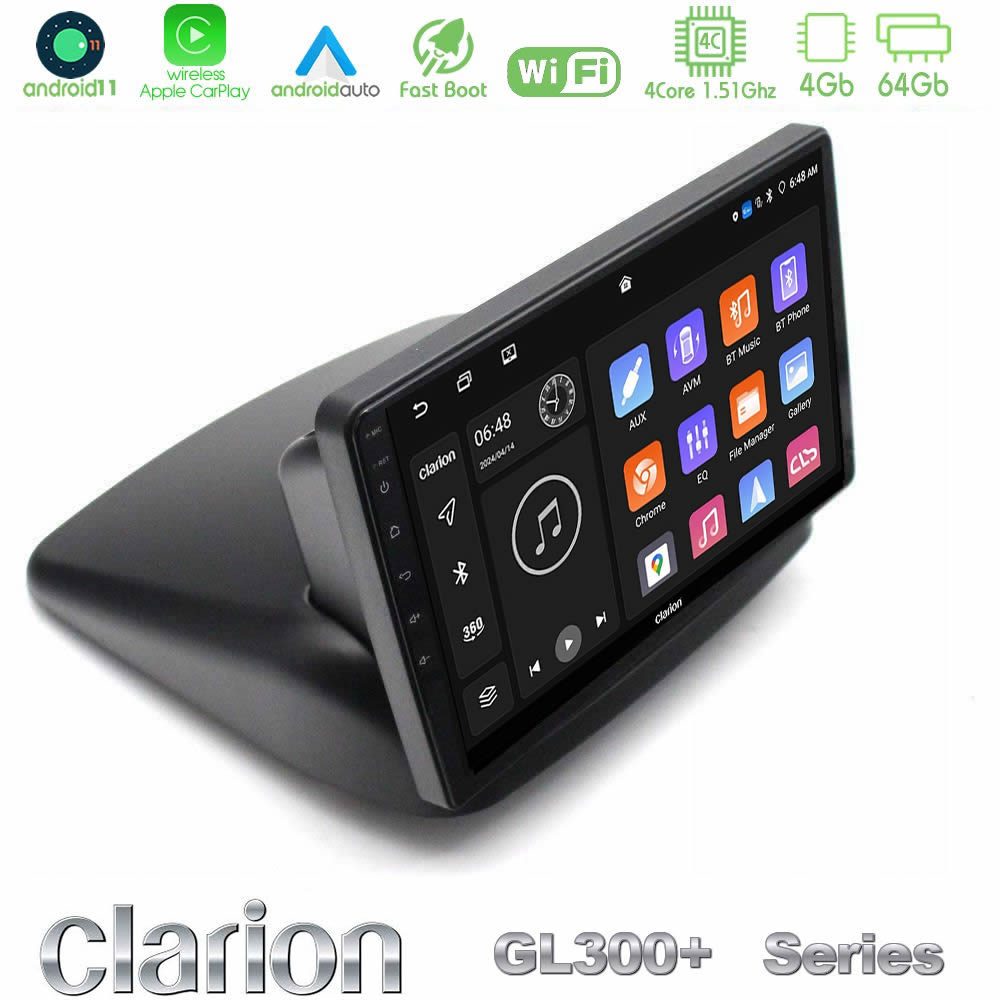 Clarion GL300+ Series 4Core Android11 4+64GB Fiat Doblo 2002-2009 Navigation Multimedia Tablet 10" Clarion GL300+ Series 4Core Android11 4+64GB Fiat Doblo 2002-2009 Navigation Multimedia Tablet 10"