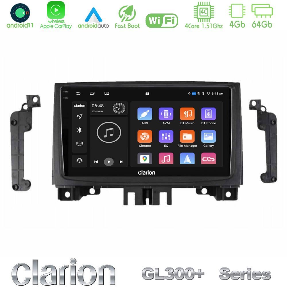 Clarion GL300+ Series 4Core Android11 4+64GB Mercedes Sprinter/VW Crafter 2006-2018 Navigation Multimedia Tablet 9"