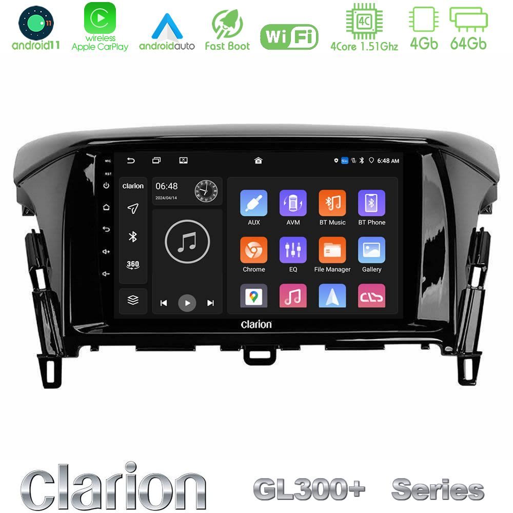 Clarion GL300+ Series 4Core Android11 4+64GB Mitsubishi Eclipse Cross Navigation Multimedia Tablet 9"
