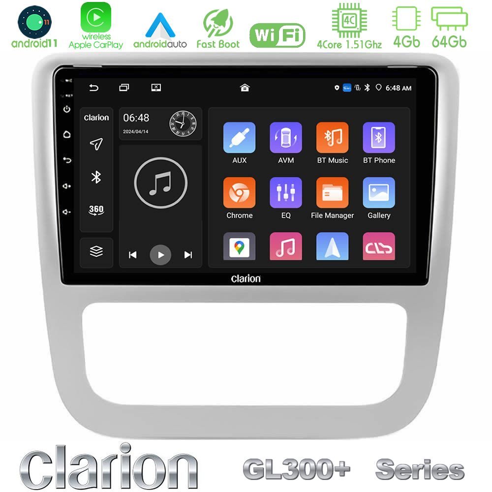 Clarion GL300+ Series 4Core Android11 4+64GB VW Scirocco 2008-2014 Navigation Multimedia Tablet 9" Clarion GL300+ Series 4Core Android11 4+64GB VW Scirocco 2008-2014 Navigation Multimedia Tablet 9"