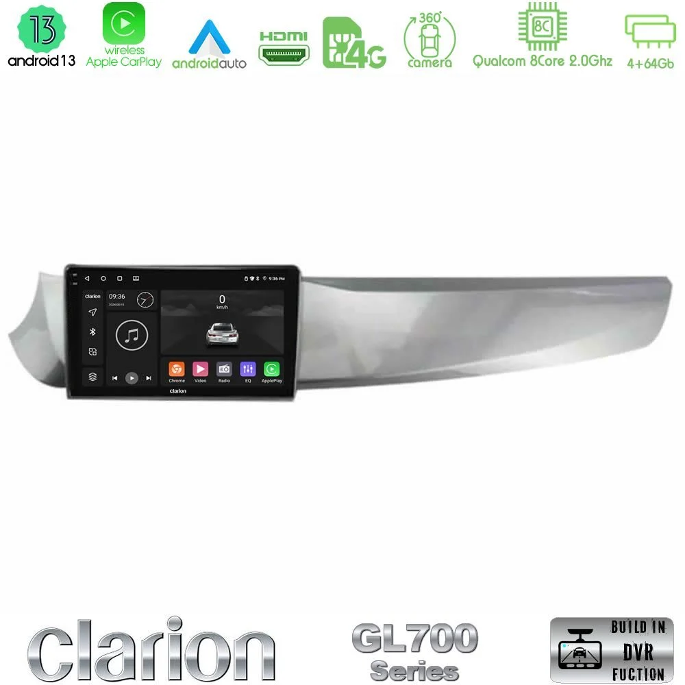 Clarion GL700 Series Alfa Romeo Giulietta 2010-2014 8Core Android13 4+64GB Navigation Multimedia Tablet 9" Με Carplay & Android Auto