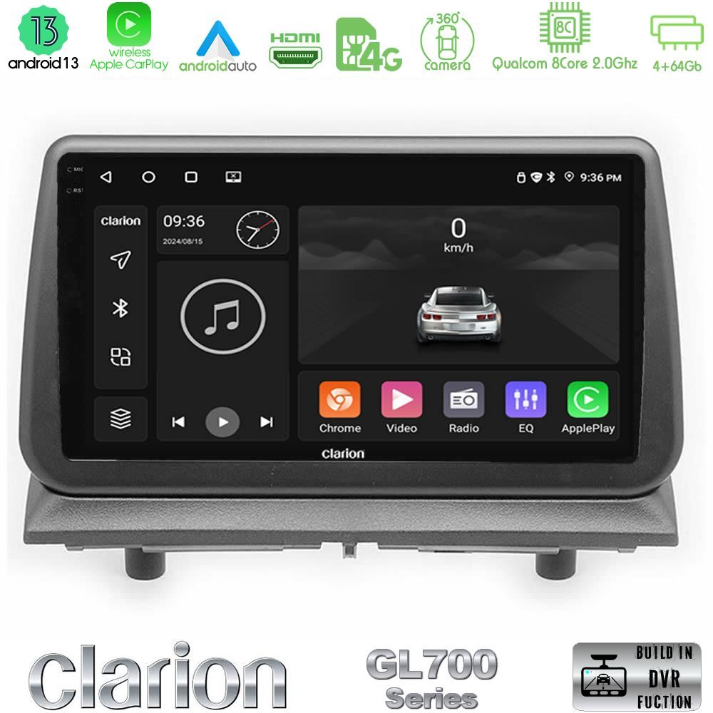 Clarion GL700 Series Dodge Nitro 2007-2011 8Core Android13 4+64GB Navigation Multimedia Tablet 9" Με Carplay & Android Auto Με Carplay & Android Auto