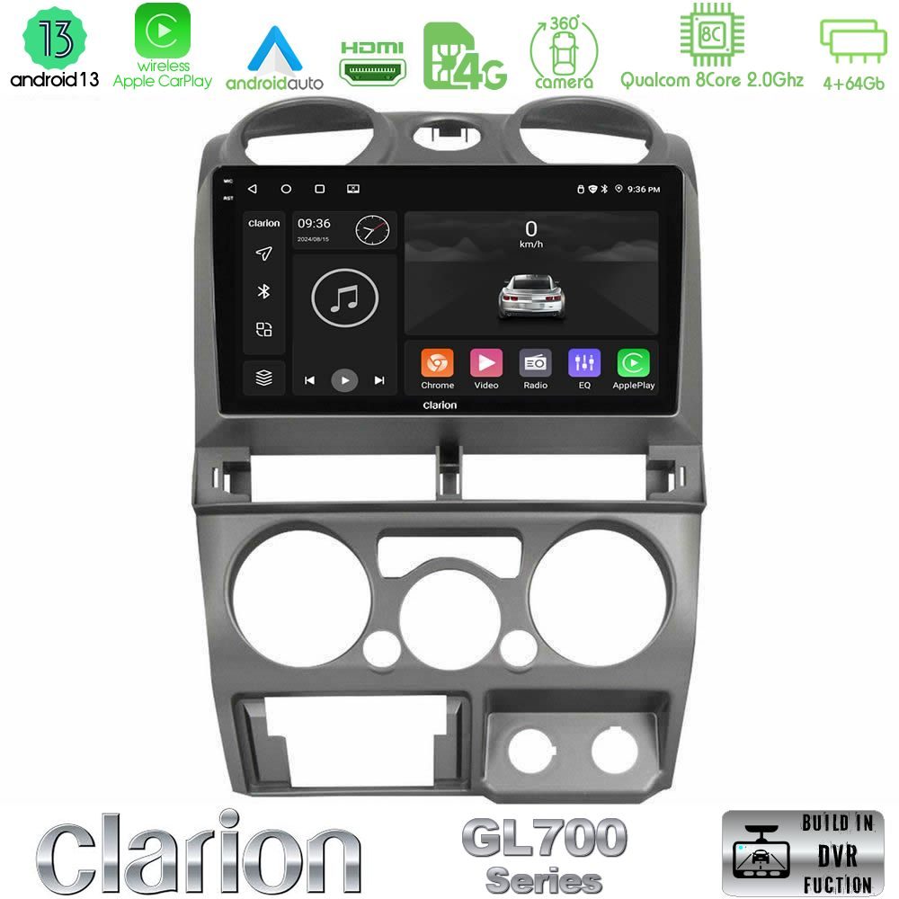 Clarion GL700 Series 8Core Android13 4+64GB Isuzu D-Max 2007-2011 Navigation Multimedia Tablet 9" Με Carplay & Android Auto