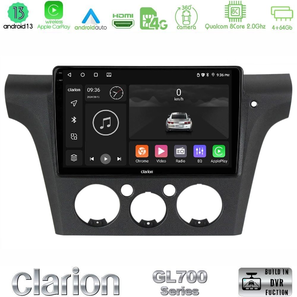 Clarion GL700 Series 8Core Android13 4+64GB Mitsubishi Outlander 2002 – 2007 Navigation Multimedia Tablet 10" Με Carplay & Android Auto