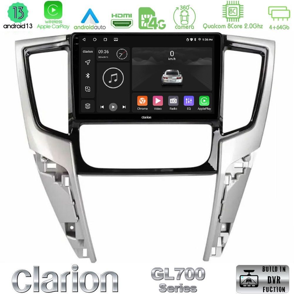 Clarion GL700 Series 8Core Android13 4+64GB Mitsubishi L200 2019-2023 Navigation Multimedia Tablet 9" Με Carplay & Android Auto