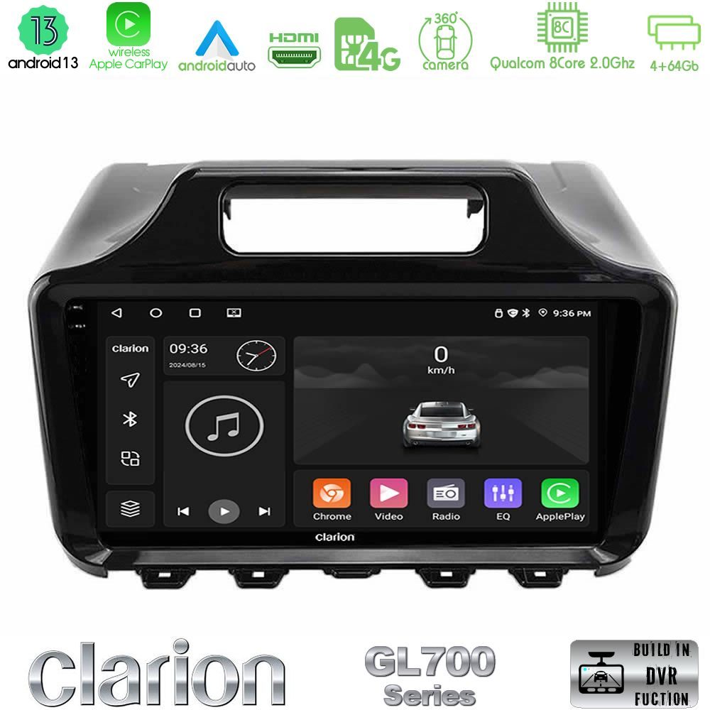 Clarion GL700 Series Toyota iQ 2008 – 2015 8Core Android13 4+64GB Navigation Multimedia Tablet 9" Με Carplay & Android Auto Με Carplay & Android Auto