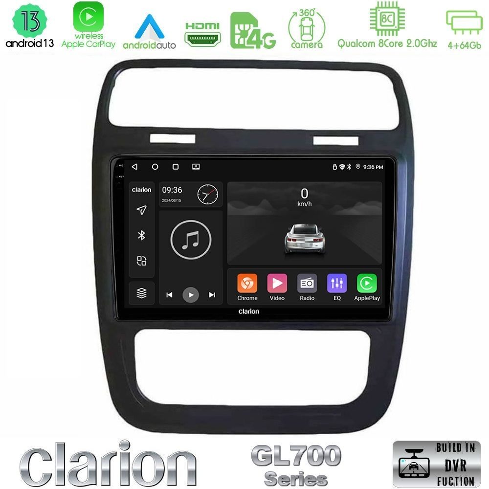 Clarion GL700 Series 8Core Android13 4+64GB VW Scirocco 2014 – 2017 Navigation Multimedia Tablet 9" Με Carplay & Android Auto