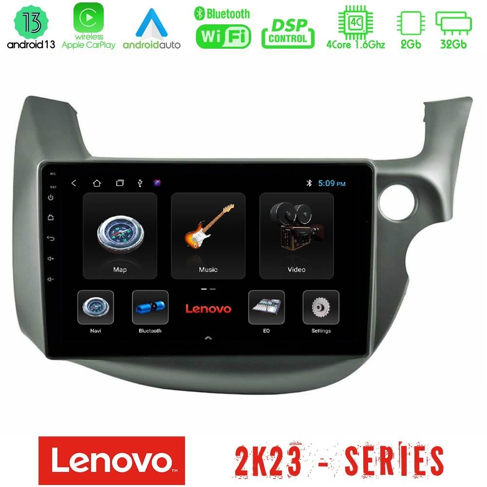 Lenovo Car Pad Honda Jazz (Fit) 2009-2013 RHD 4Core Android 13 2+32GB Navigation Multimedia Tablet 10"
