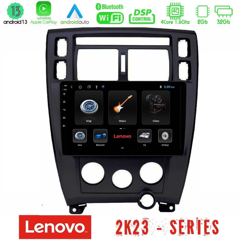 Lenovo Car Pad Hyundai Tucson 2006 – 2013 4Core Android 13 2+32GB Navigation Multimedia Tablet 10"