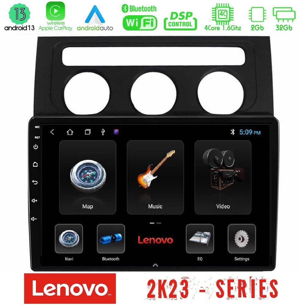 Lenovo Car Pad VW Touran 2003-2011 4core Android 13 2+32GB Navigation Multimedia Tablet 10"