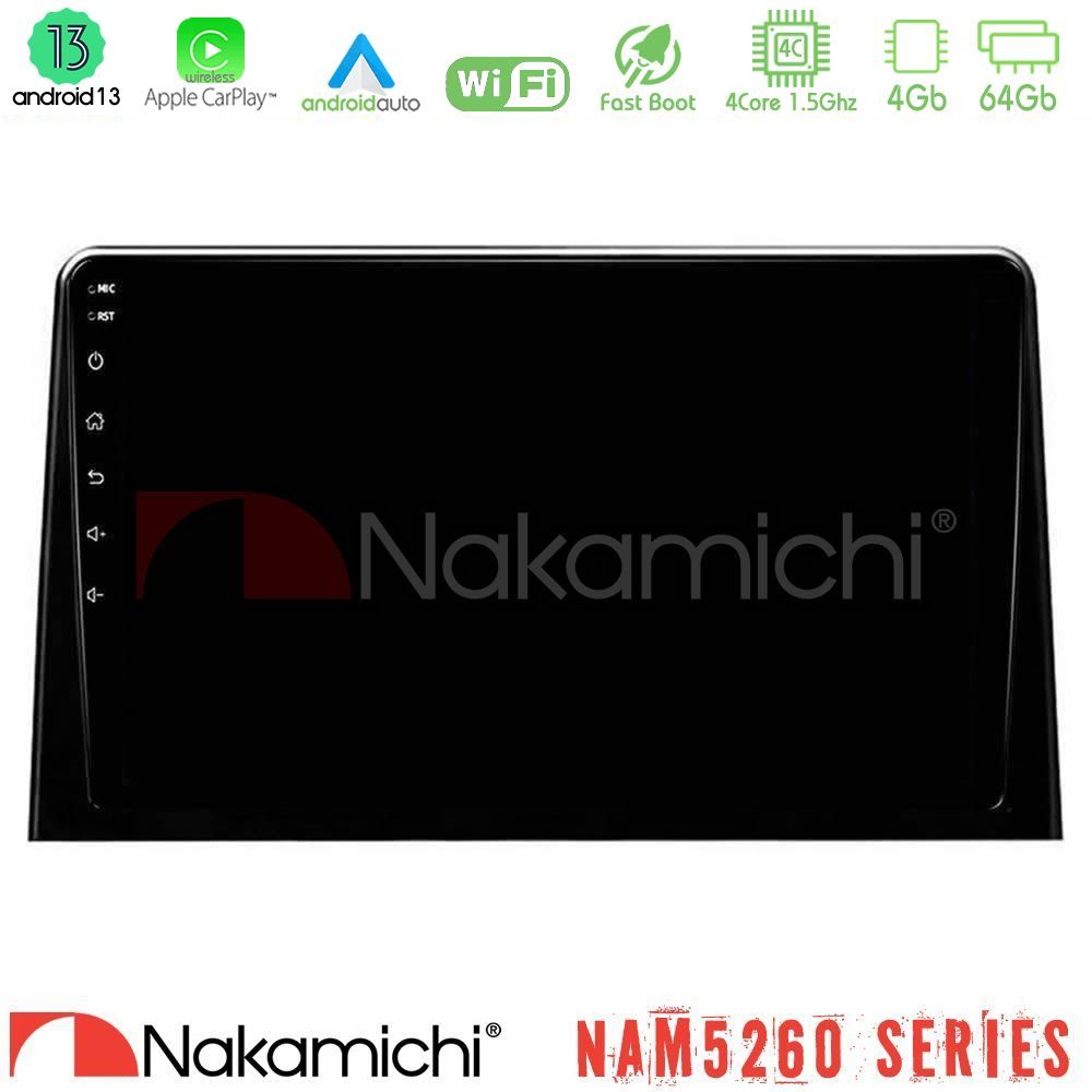 Nakamichi NAM5260 Series 4Core Android13 4+64GB Peugeot Partner / Citroen Berlingo 2020-> Navigation Multimedia Tablet 10" Με Carplay & Android Auto