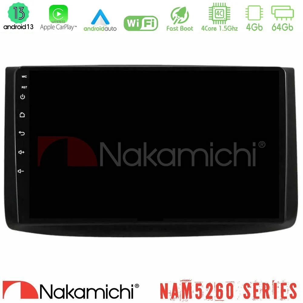 Nakamichi NAM5260 Series 4Core Android13 4+64GB Chevrolet Aveo 2006-2010 Navigation Multimedia Tablet 9" Με Carplay & Android Auto