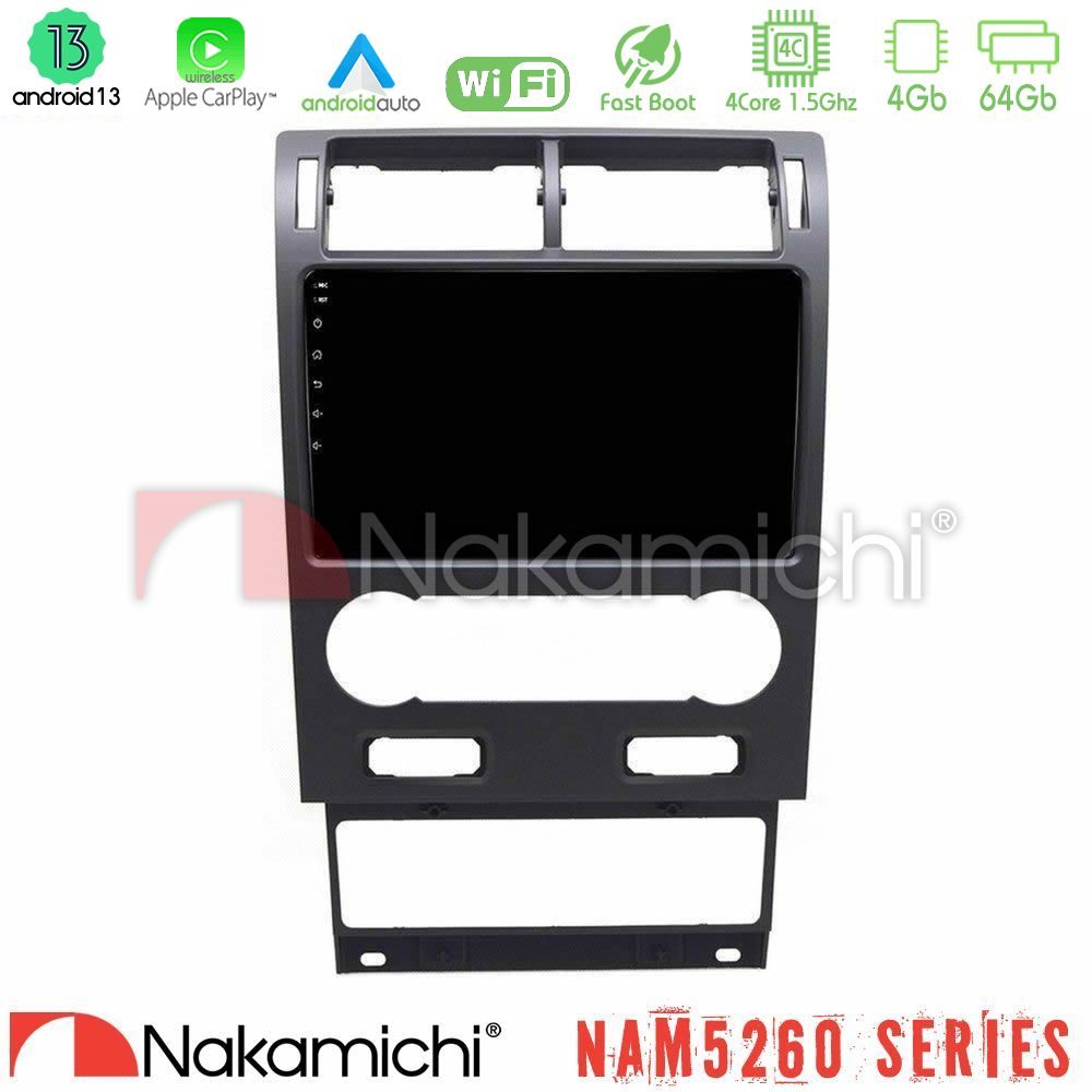 Nakamichi NAM5260 Series 4Core Android13 4+64GB Ford Mondeo 2004-2007 Navigation Multimedia Tablet 9" Με Carplay & Android Auto