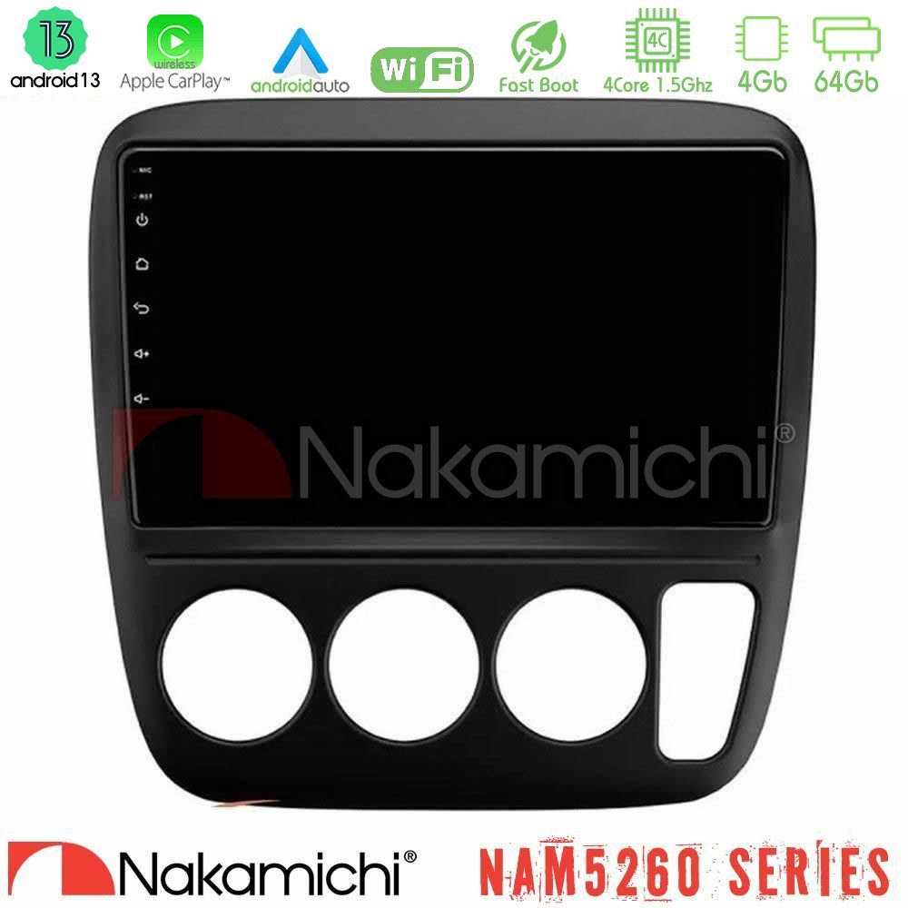 Nakamichi NAM5260 Series 4Core Android13 4+64GB Honda CRV 1997-2001 Navigation Multimedia Tablet 9" Με Carplay & Android Auto