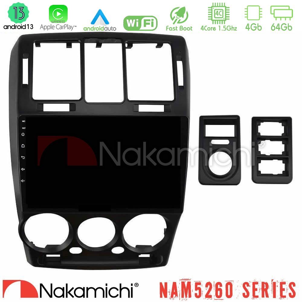 Nakamichi NAM5260 Series 4Core Android13 4+64GB Hyundai Getz 2002-2009 Navigation Multimedia Tablet 9" Με Carplay & Android Auto