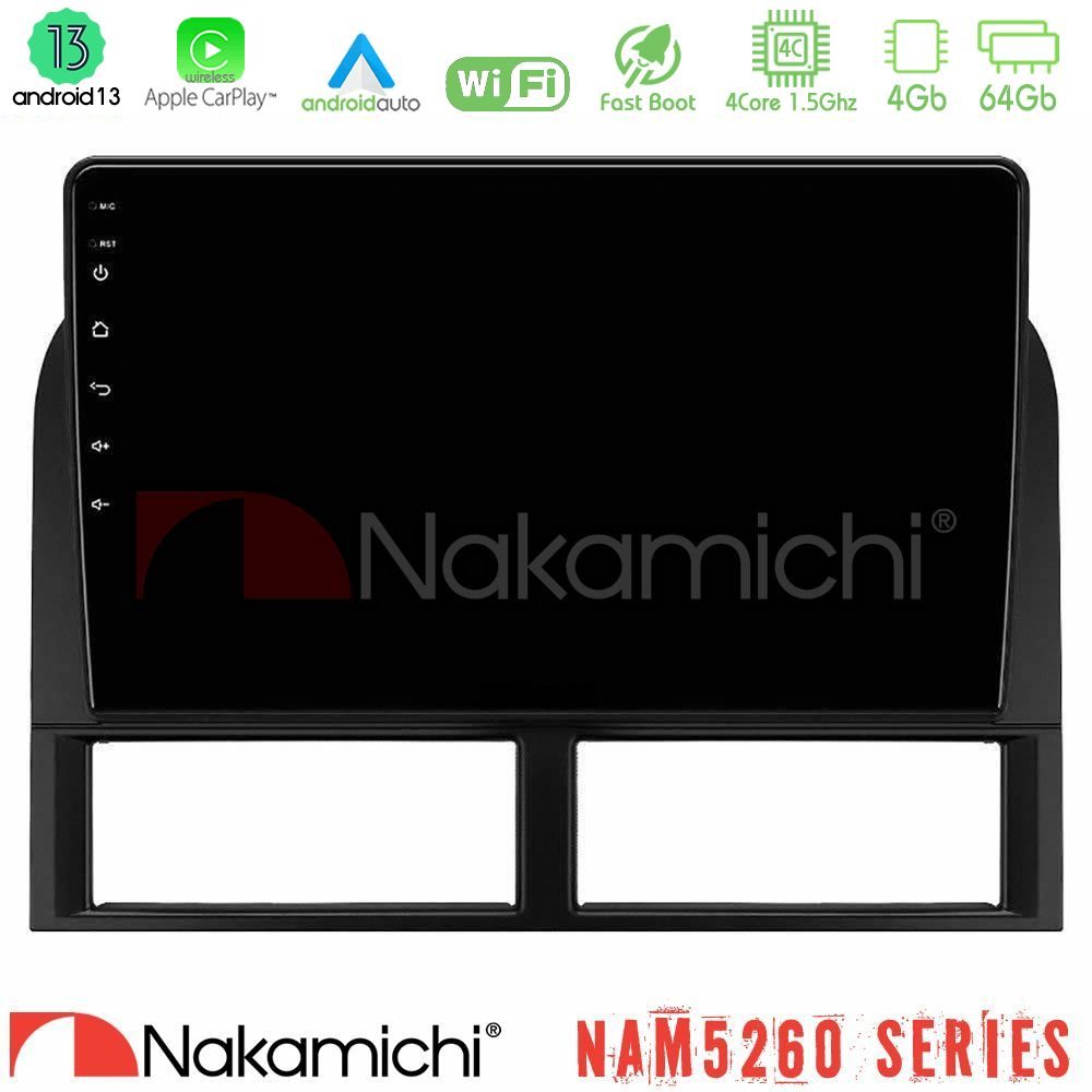 Nakamichi NAM5260 Series 4Core Android13 4+64GB Jeep Grand Cherokee 1999-2004 Navigation Multimedia Tablet 9" Με Carplay & Android Auto