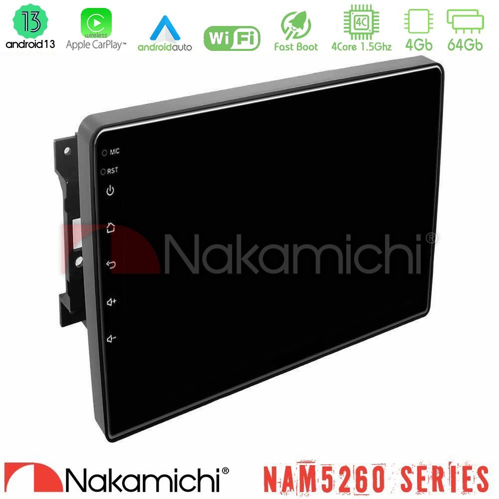 Nakamichi NAM5260 Series 4Core Android13 4+64GB Chrysler / Dodge / Jeep Navigation Multimedia Tablet 10" Με Carplay & Android Auto