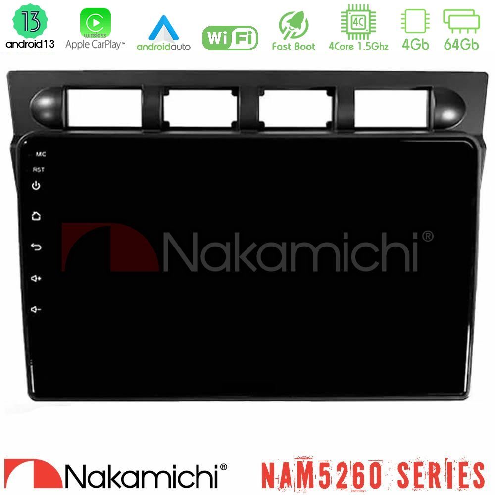 Nakamichi NAM5260 Series Kia Picanto 2004-2007 4Core Android13 4+64GB Navigation Multimedia Tablet 9" Με Carplay & Android Auto Με Carplay & Android Auto