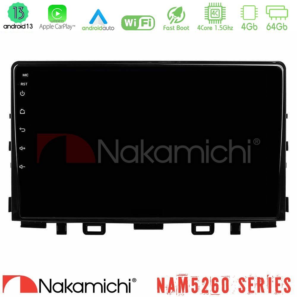 Nakamichi NAM5260 Series 4Core Android13 4+64GB Kia Stonic Navigation Multimedia Tablet 9" Με Carplay & Android Auto