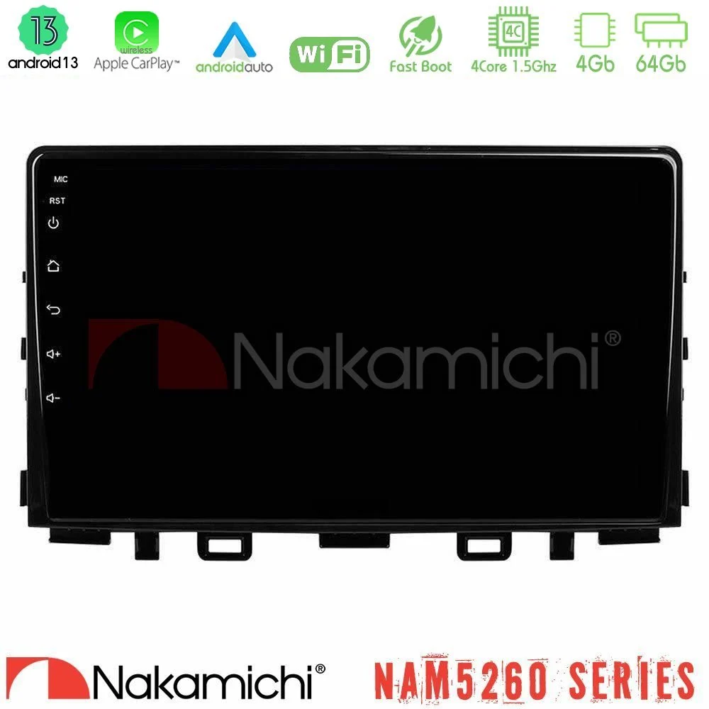 Nakamichi NAM5260 Series 4Core Android13 4+64GB Kia Stonic Navigation Multimedia Tablet 9" Με Carplay & Android Auto