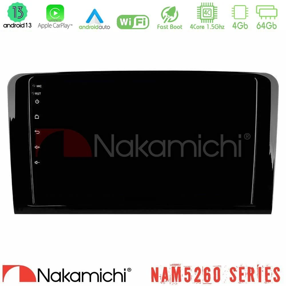 Nakamichi NAM5260 Series 4Core Android13 4+64GB Mercedes ML/GL Class Navigation Multimedia Tablet 9" Με Carplay & Android Auto