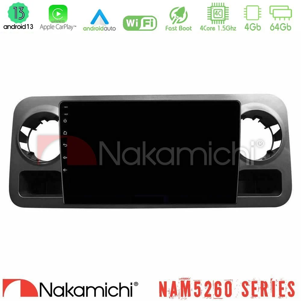 Nakamichi NAM5260 Series 4Core Android13 4+64GB Mercedes Sprinter W907 Navigation Multimedia Tablet 10" Με Carplay & Android Auto