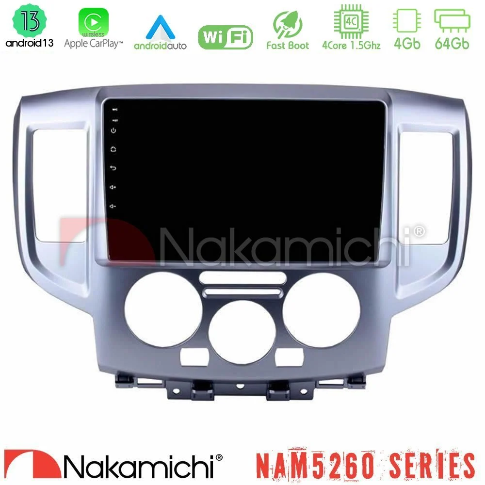 Nakamichi NAM5260 Series 4Core Android13 4+64GB Nissan NV200 Navigation Multimedia Tablet 9" Με Carplay & Android Auto