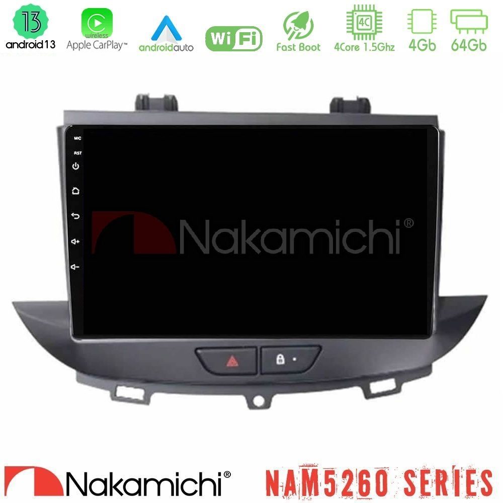 Nakamichi NAM5260 Series 4Core Android13 4+64GB Opel Grandland/Crossland X Navigation Multimedia Tablet 9" Με Carplay & Android Auto