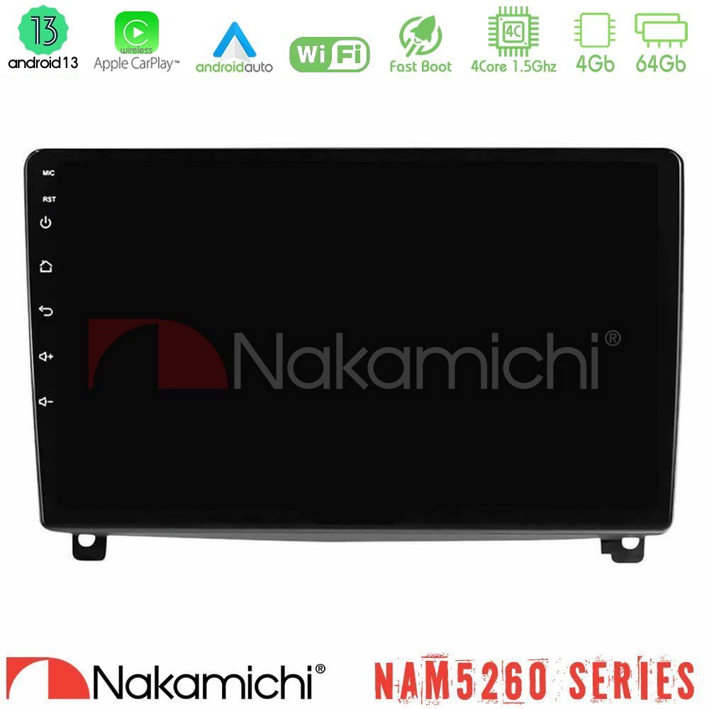 Nakamichi NAM5260 Series 4Core Android13 4+64GB Peugeot 407 Navigation Multimedia Tablet 9" Με Carplay & Android Auto