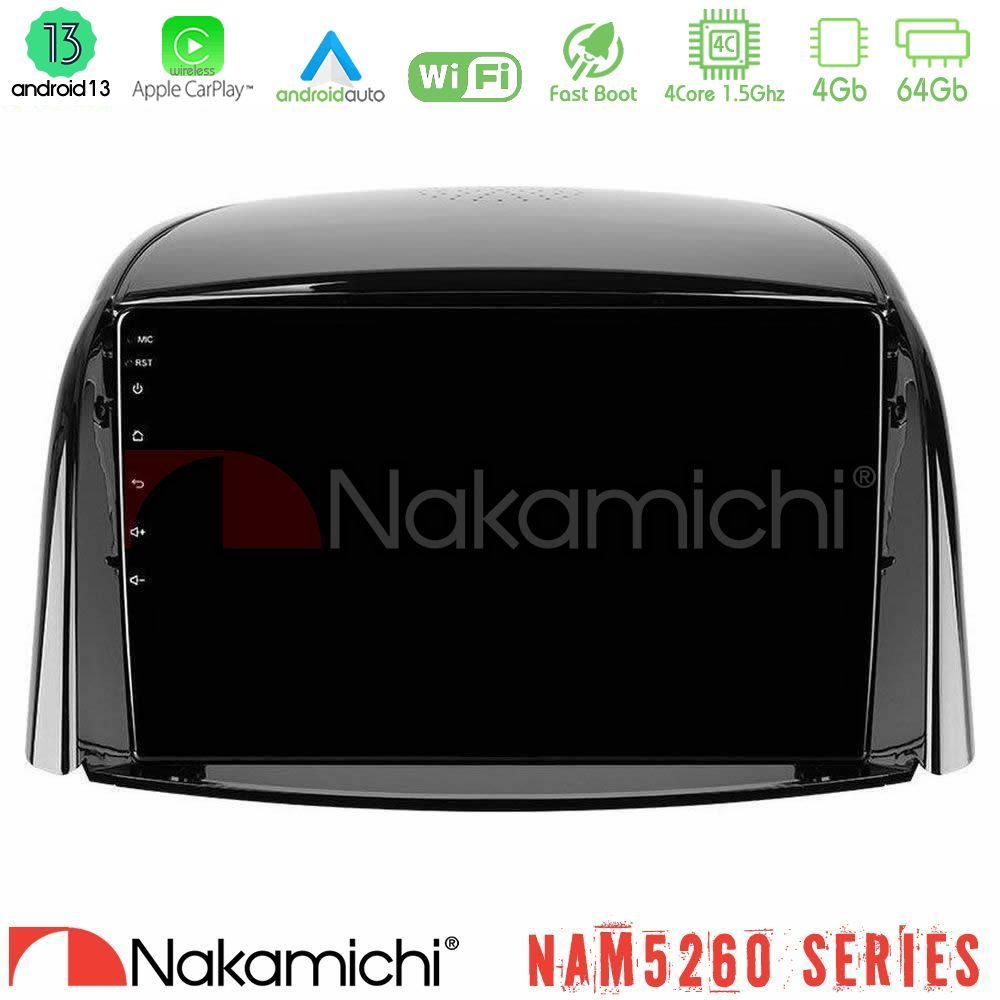 Nakamichi NAM5260 Series 4Core Android13 4+64GB Renault Koleos 2007-2015 Navigation Multimedia Tablet 9" Με Carplay & Android Auto